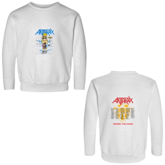 Discover Anthrax Among The Living Tour 1987 Double Sided Sweatshirts, Anthrax Band Tour 1987 Double Sided Sweatshirts