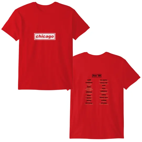 Discover Oasis '25 Chicago T-Shirt with tour dates reverse