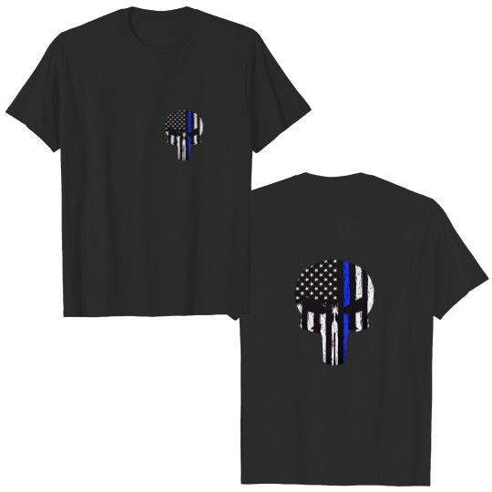 Discover Thin Blue Line Double-Sided T-Shirts