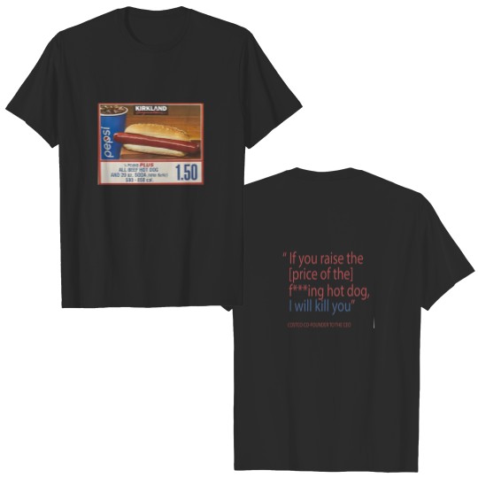 Discover Costco Kirkland Hot Dog Unisex Double Sided T Shirts, Costco Hot Dog Double Sided T Shirts