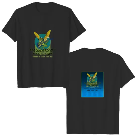 Discover Les Claypools Fearless Flying Frog Brigade The Summer Of Green Tour Double Side Double Sided T Shirts