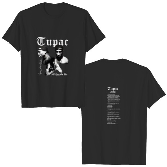 Discover Tupac Graphic Double Sided T Shirts Streetwear Rapper 2pac Double Sided T Shirts