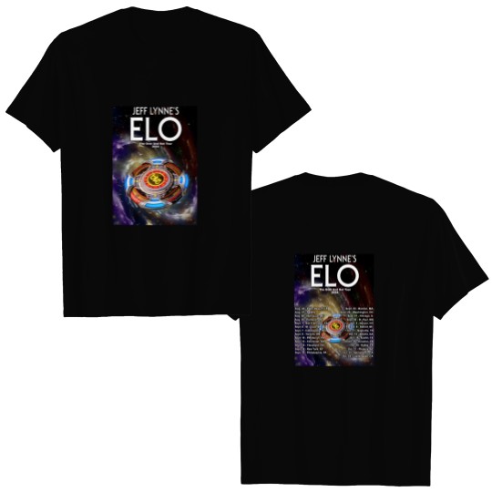 Discover Jeff Lynne's ELO Over and Out FINAL Tour Dates (2024) Double Sided T Shirts