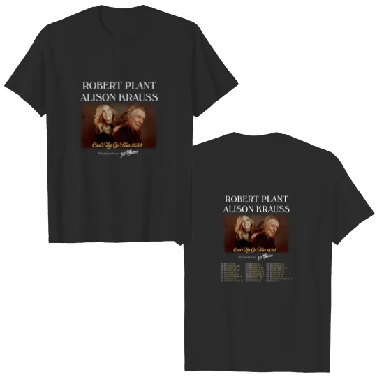Discover Robert Plant and Alison Krauss 2024 Tour Double Sided T-shirt