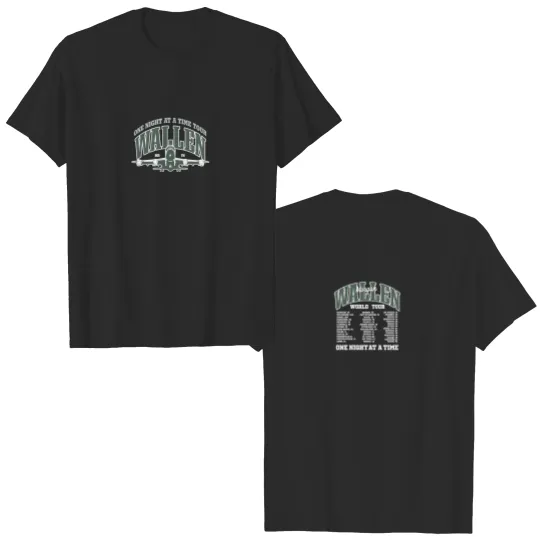 Discover Wallen Western One Night At A Time Tour Double Sided T Shirts