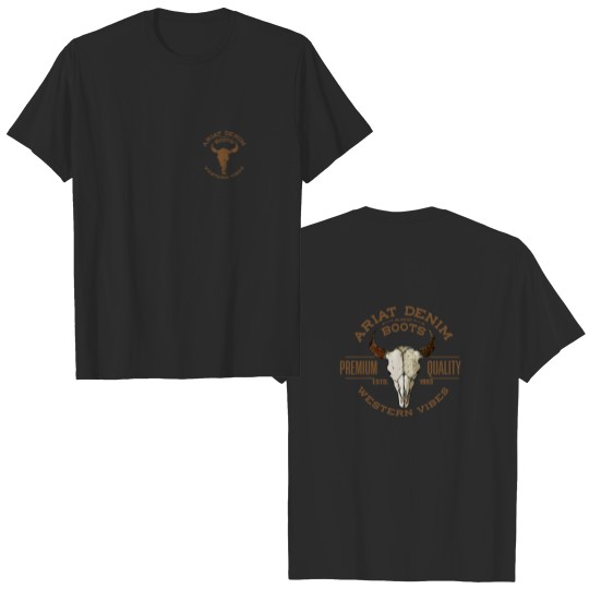 Discover Ariat Men's Bison Skull Short Sleeve Graphic Double Sided T Shirts