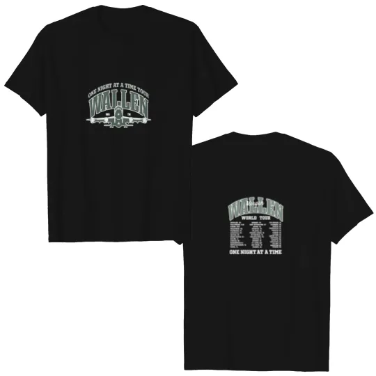 Discover Wallen Western One Night At A Time Tour Double Sided T Shirts