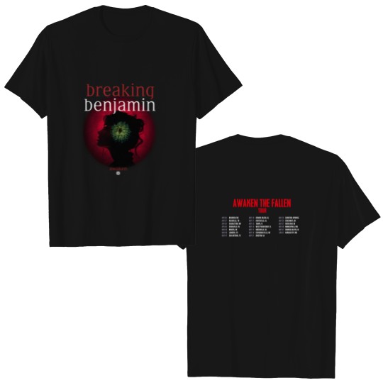 Discover Breaking Benjamin Awaken The Fallen 2025 Tour Dates Two Sided Unisex T-Shirt