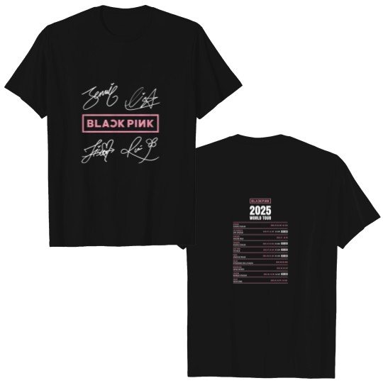 Discover 2025 Black Pink World Tour Double Sided T Shirts, Black Pink 2025 Concert 3D Double Sided T Shirts New