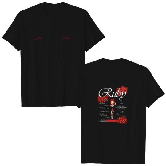 Discover Jennie Ruby Tracklist Double Sided T Shirts, 1st Album