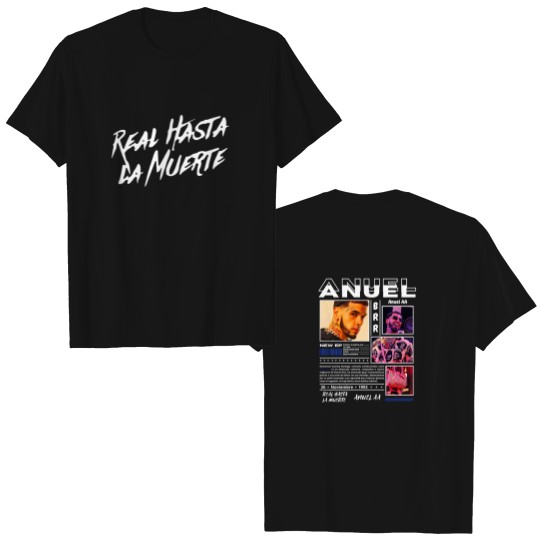 Discover Rapper Anuel AA Real Hasta La Muerte Double Sided T Shirts For Fans Double Sided T Shirts