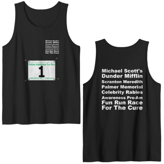 Discover Dunder Mifflin Fun Run Race #1 (Michael Scott) - Paraholix - Double Sided Tank Tops