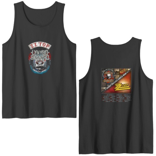 Discover Zz Top Lynyrd Skynyrd Logo The Sharp Dressed Simple Man 2023 Double Sided Tank Tops