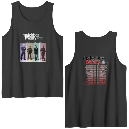 Discover Matchbox Twenty 2023 Tour Double Sided Tank Tops, Concert Rob Thomas Double Sided Tank Tops, Gift For Fans
