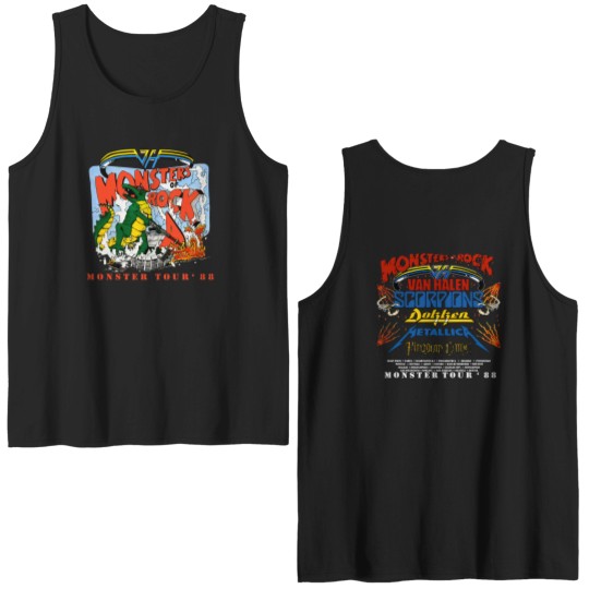 Discover 1988 Monsters Of Rock Tour Concert Double Sided Tank Tops