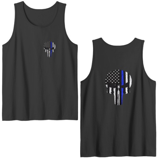 Discover Thin Blue Line Double-Sided Tank Tops