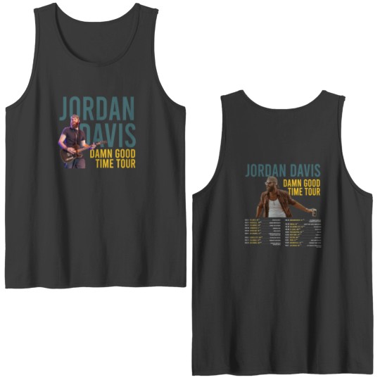 Discover Jordan Davis Damn Good Time Tour 2023 Double Sided Tank Tops, Jordan Davis Country Music Double Sided Tank Tops