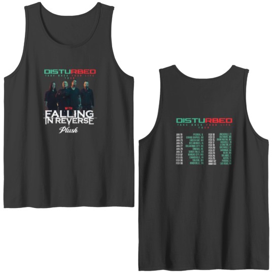 Discover Disturbed 2024 Tour Double Sided Tank Tops, Disturbed Band Fan Double Sided Tank Tops