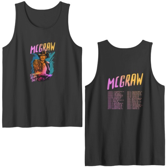 Discover Tim McGraw 2024 Tour Standing Room Only Double Sided Tank Tops