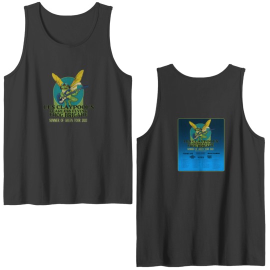 Discover Les Claypools Fearless Flying Frog Brigade The Summer Of Green Tour Double Side Double Sided Tank Tops