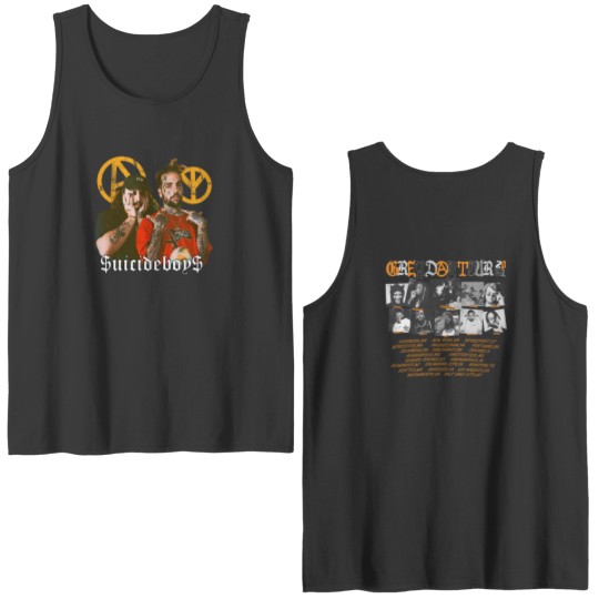 Discover SuicideBoys Double Sided Tank Tops Men's Medium Slim Fit Grey Day 2023 G59 Records Tour Rap Double Sided Tank Tops