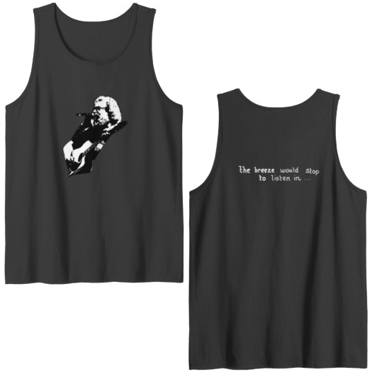 Discover Jerry Garcia Double Sided Tank Tops. Jerry playing acoustic Guitar