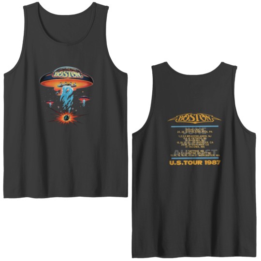 Discover 1987 Boston Rock Band Concert Tour Unisex Double Sided Tank Tops