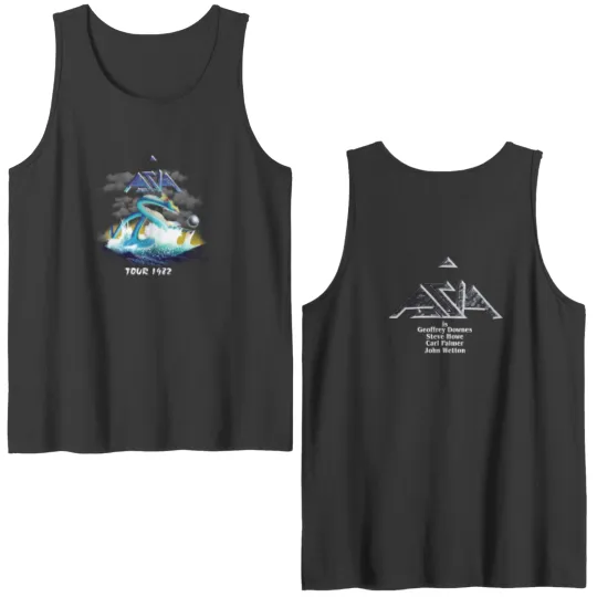 Discover ASIA band Tour Men Double Sided Tank Tops Double-sided Black Unisex