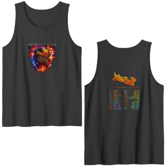 Discover Judas Priest Invincible Shield 2024 Tour Double Sided Tank Tops