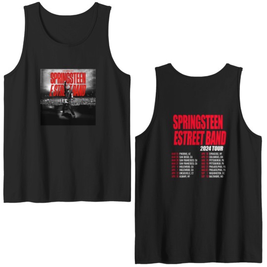 Discover Bruce Springsteen 2024 Double Sides Double Sided Tank Tops, Bruce Springsteen Double Sided Tank Tops
