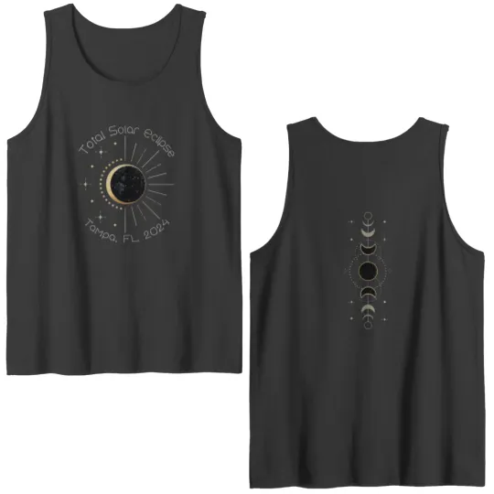 Discover Total Solar Eclipse Double Sided Tank Tops, Path of Totality Double Sided Tank Tops, Countdown to Totality