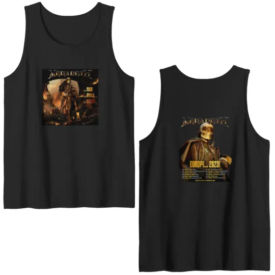 Discover Color Megadeth Band Europe 2023 Tour Summer Dates Double Sided Tank Tops