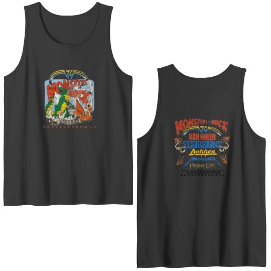 Discover Screen Stars 1988 Monsters of Rock Tour Double Sided Tank Tops