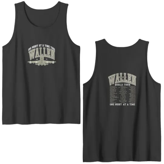Discover Wallen Western - One Thing At A Time tour Double Sided Tank Tops, One Thing At A Time merch Double Sided Tank Tops