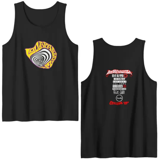 Discover Lollapalooza 1992 Concert Tour Double Sided Double Sided Tank Tops
