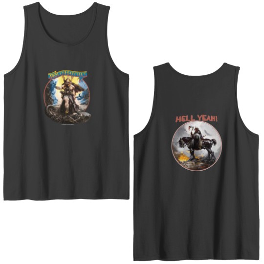 Discover Vintage Molly Hatchet HELL YEAH Frank Frazetta Concert Tour Double Sided Tank Tops Double Sided Tank Tops