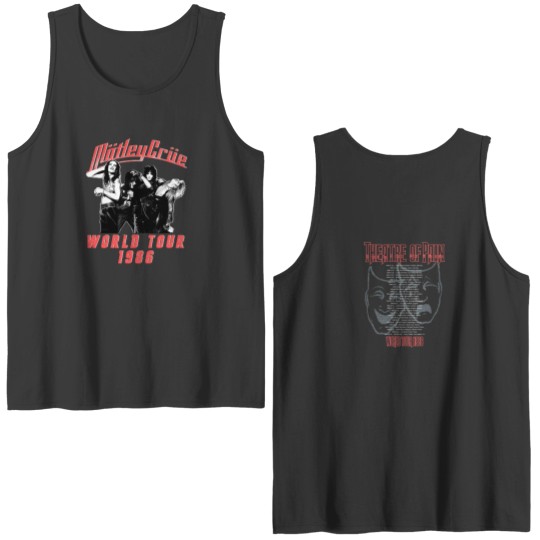 Discover Vinatge 1986 Motley Crue Vintage Concert Double Sided Unisex Double Sided Tank Tops