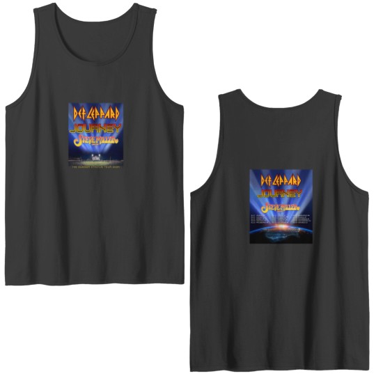 Discover Journey Steve Miller Band 2014 Tour Black Concert Double Sided Printed Double Sided Tank Tops