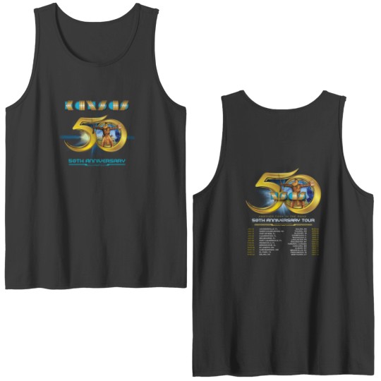 Discover Kansas Music Band 50th Anniversary Tour 2024 Double Sided Tank Tops