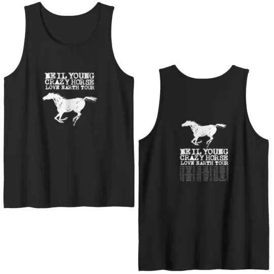 Discover Neil Young Double Sided Tank Tops Music Double Sided Tank Tops World Tour 2024 Tour