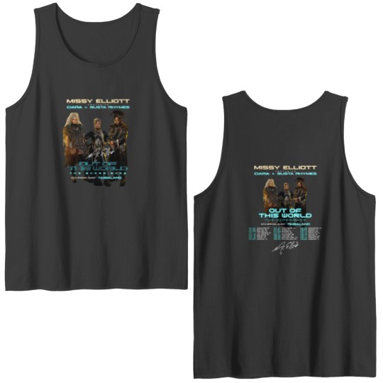 Discover Missy Elliott Out of This World 2024 Tour Signature Double Sided Tank Tops