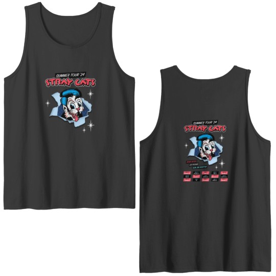 Discover Stray Cats Summer Tour 2024 Double Sided Tank Tops