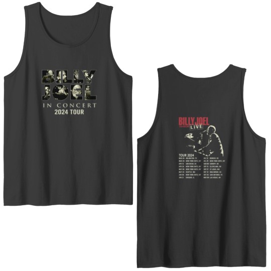 Discover Billy Joel Music Tour 2024 Double Sided Tank Tops
