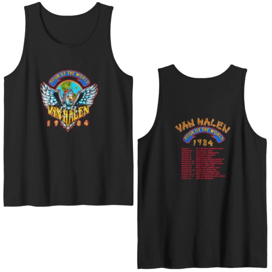 Discover Sale!! Vintage 1984 van World Tour Monsters of Rock Double Sided Tank Tops