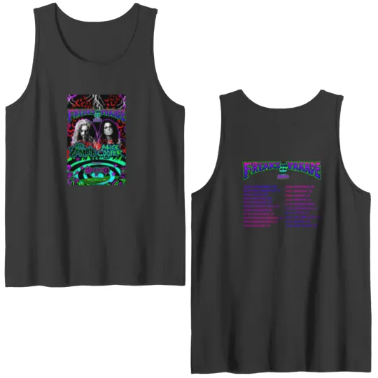 Discover Rob Zombie and Alice Coopers Freaks On Parade 2024 Tour Double Sided Tank Tops