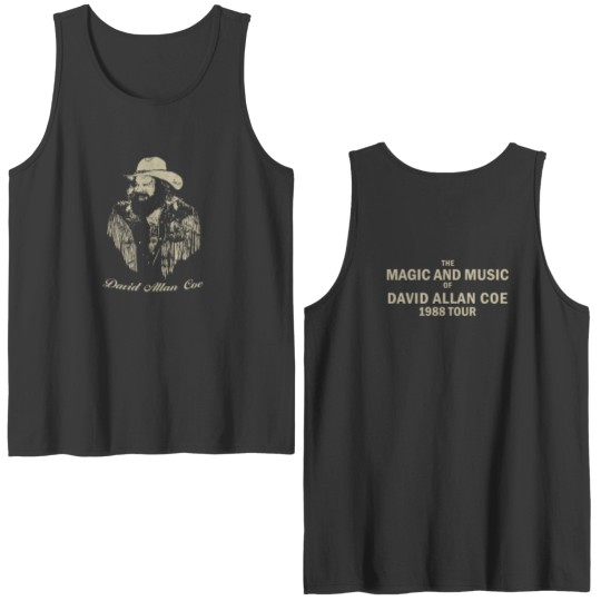 Discover David Allan Coe 1988 Tour Double Sided Tank Tops