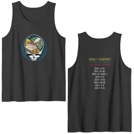 Discover Dead and Company tour 2024 Double Sided Tank Tops, Dead and Company Double Sided Tank Tops
