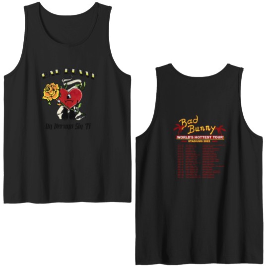 Discover Bad Bunny Un Verano Sin Ti Merch Pink Double Sided Tank Tops, Un Verano Sin Ti New Merch