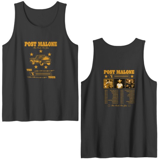 Discover Post Malone Tour Double Sided Double Sided Tank Tops, The F-1 Trillion Album 2024 Concert Gift For Fan