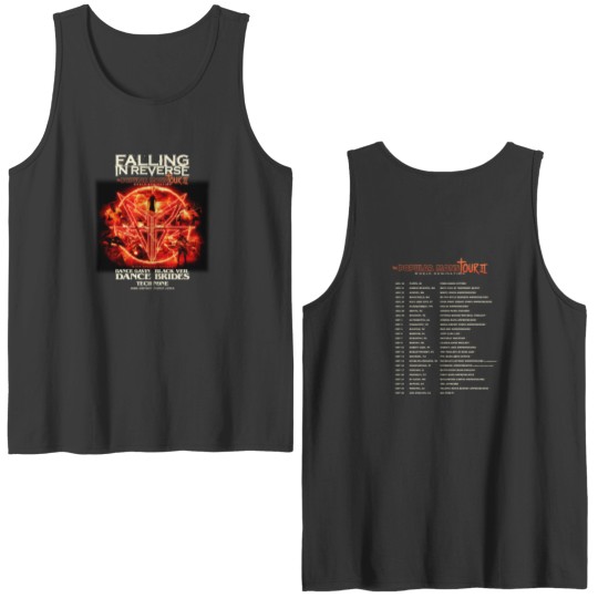 Discover Falling in Reverse - Popular Monstour II 2024 Double Sided Tank Tops